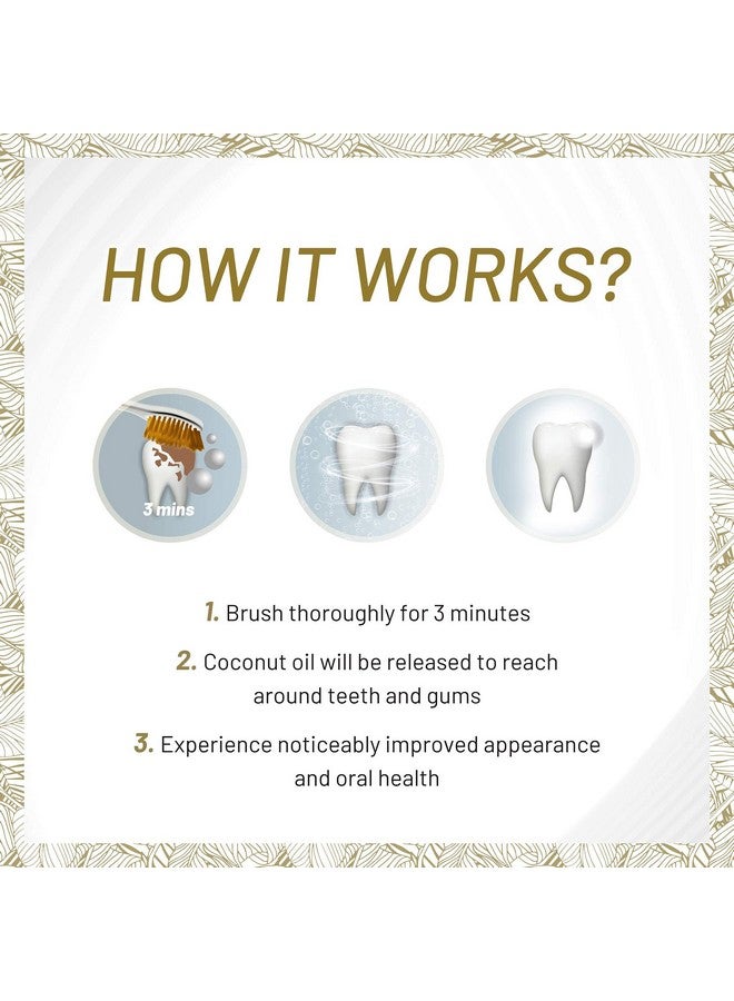 White Glo Coconut Oil Whitening Toothpaste Refreshing Coconut & Mint Flavour Fluoridefree Holistic Oral Care Infused Luxurious Coconut Oil For Sparkling White Teeth And Ultimate Clean5.2 Ounces - Image 3