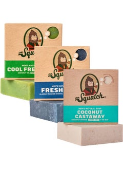Dr. Squatch R. Squatch Men'S Natural Bar Soap From Cold Process Moisturizing Soap Made From Natural Oils No Harmful Chemicals Good For All Skin Types Coconut Castaway Fresh Falls Cool Fresh Aloe (3 Pk)  - Image 2