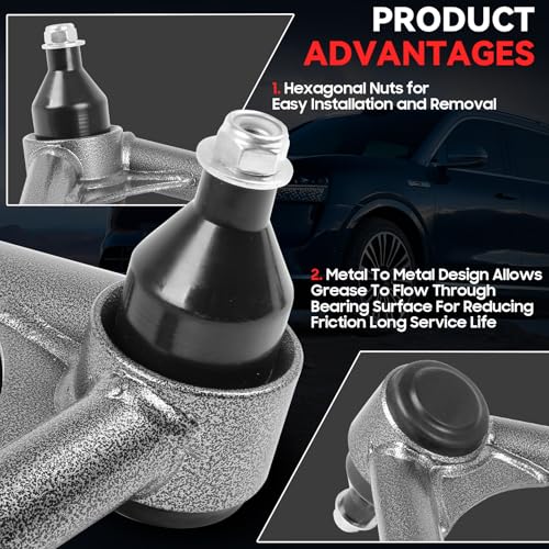 Autoptzxd 2-4" Lift Upper Control Arms for 1999-2006 Chevy Silverado 1500/GMC Sierra 1500, Front Tubular Suspension Control Arm for 2000-2006 Suburban Yukon XL 1500 with Ball Joint, 2Pcs - Image 5