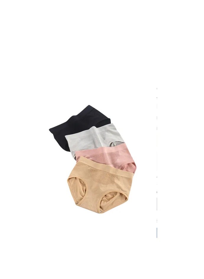 4 PCS Women Cotton Underwear Briefs Low Waist Full Coverage Soft Breathable Panties.  - Image 2