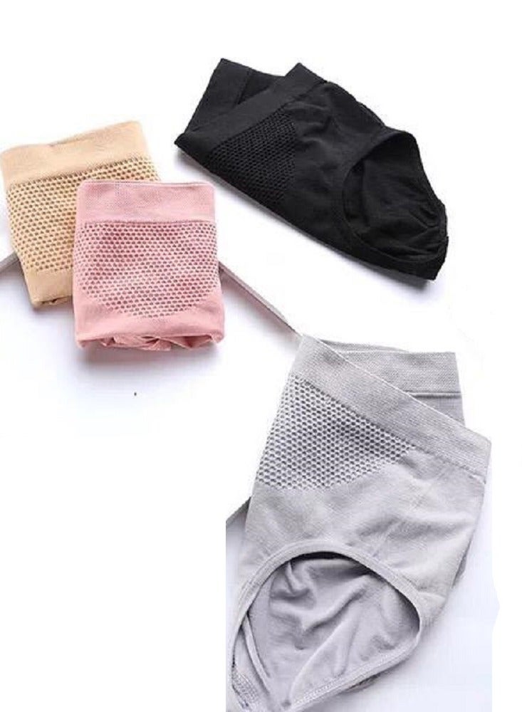 4 PCS Women Cotton Underwear Briefs Low Waist Full Coverage Soft Breathable Panties.  - Image 3