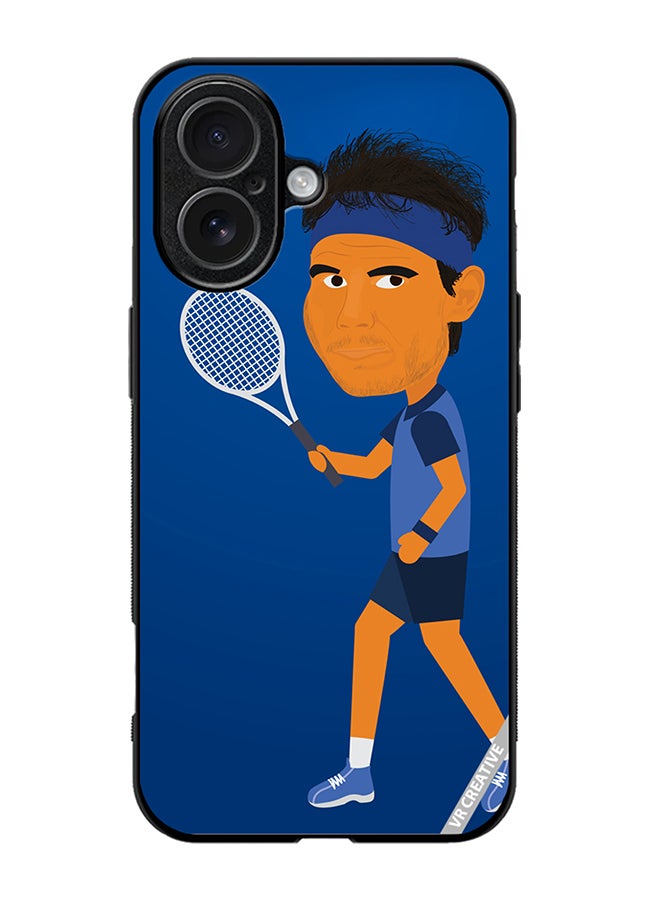 Protective Case Cover For Apple iPhone 17 Tennis Player Male Character Design Multicolour