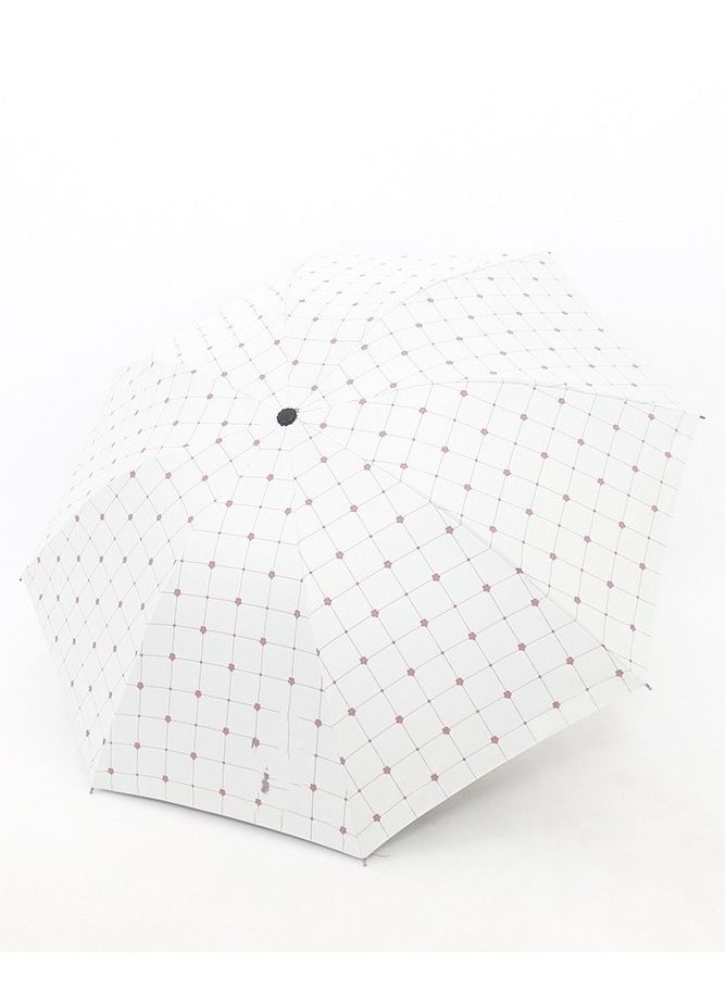 Loquat Sun Umbrella Female UV Sun Umbrella vinyl Clear Umbrella English Check  White  - Image 1