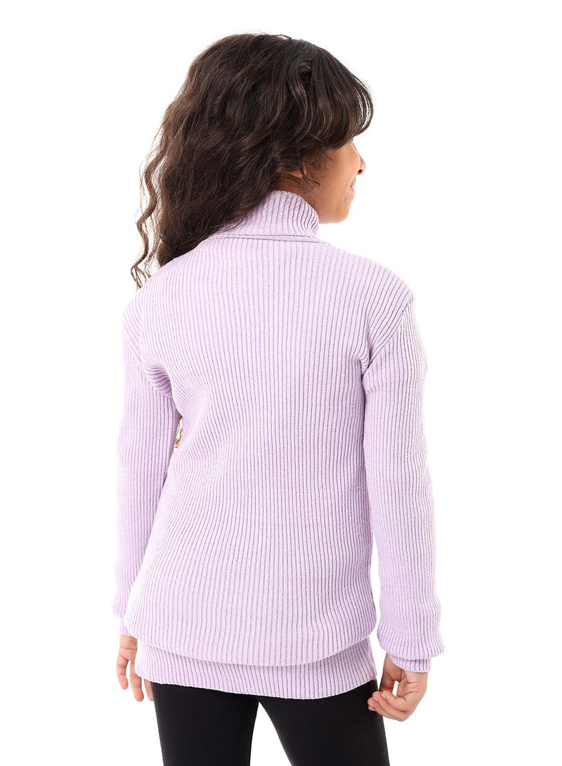 Caesar Girls Wool Pullover With High Neck  - Image 4