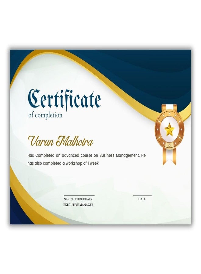 AanyaCentric Pack of 20, A4 Size 8.3 x 11.7 Inches Self Fill-in Certificate Of Appreciation Recognition Achievement for Student Employee Trainee - Image 1