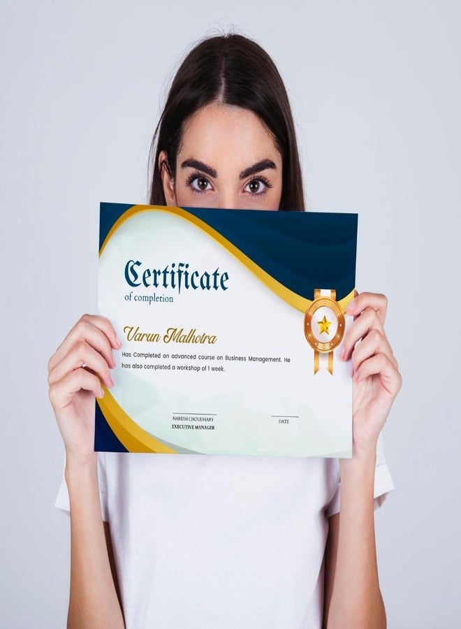 AanyaCentric Pack of 20, A4 Size 8.3 x 11.7 Inches Self Fill-in Certificate Of Appreciation Recognition Achievement for Student Employee Trainee - Image 4