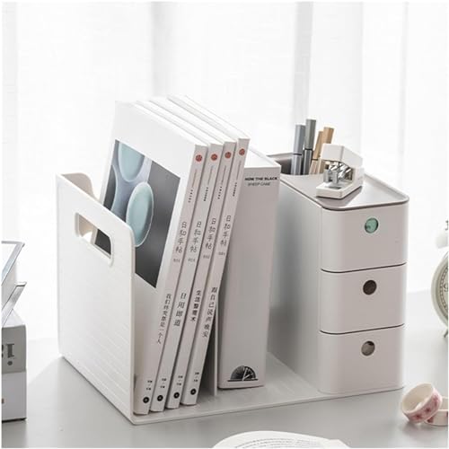 MosQuick® Desk Organiser with 3 drawers and file organiser office desk accessories Desktop Storage Rack pen stand for office table organizer study table accessories essential stationery items - Image 1
