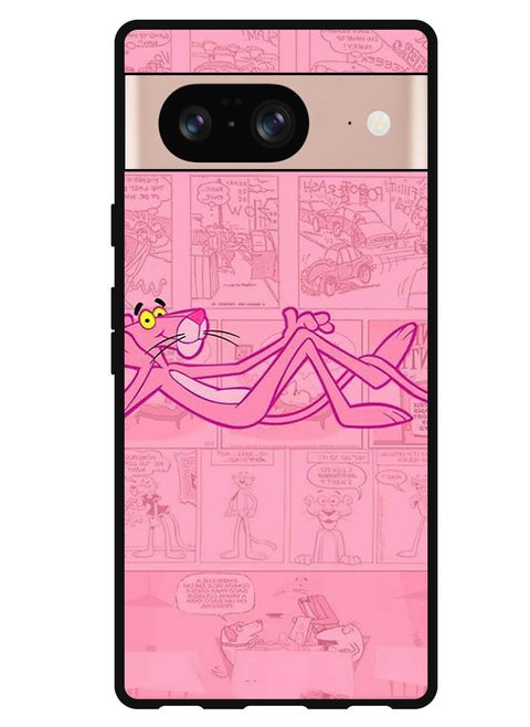 Protective Case Anti Scratch Shock Proof Bumper Cover For Google Pixel 8 Pink Panther
