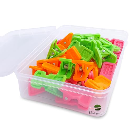DADDY - G DADDY-G® Heavy Duty Cloth Clips for Drying | Extra Strong Plastic Clothes Pegs | Rust-Free, Windproof Clips for Indoor & Outdoor Use (Multicolour, 10cm) - Image 1
