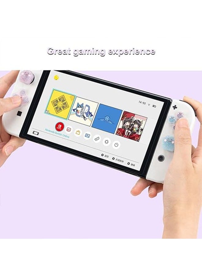 Generic - 7Pcs Nintendo Switch Set Button Caps Thumb Grips Set Compatible with Nintendo Switch/Switch OLED 3D Soft Silicone ABXY Buttons Sticker Joystick Cover Caps Versatile Monster Button Sticker Set - Image 1