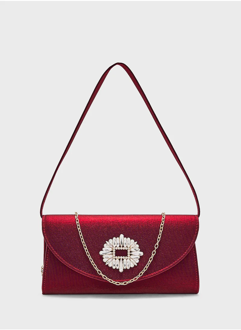 خزانة Embellished Clutch Bag