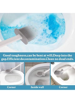 AIWANTO Silicone Toilet Brush with Holder  - Image 4