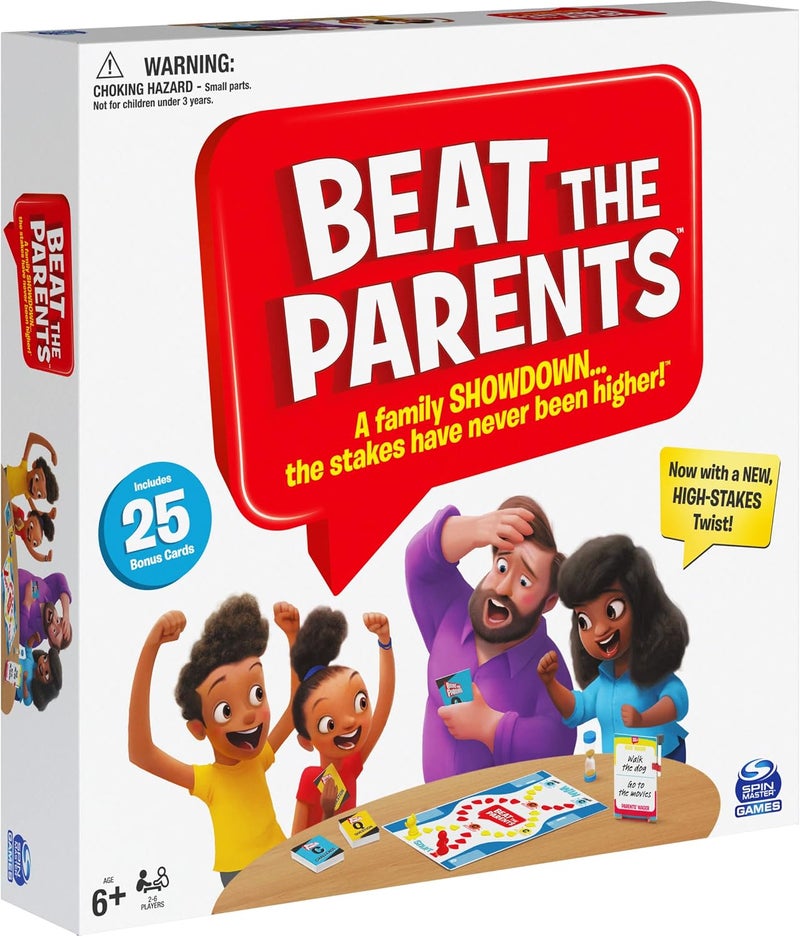 Spin Master Games Beat The Parents Classic Family Trivia Game with 25 Bonus Cards - Image 1