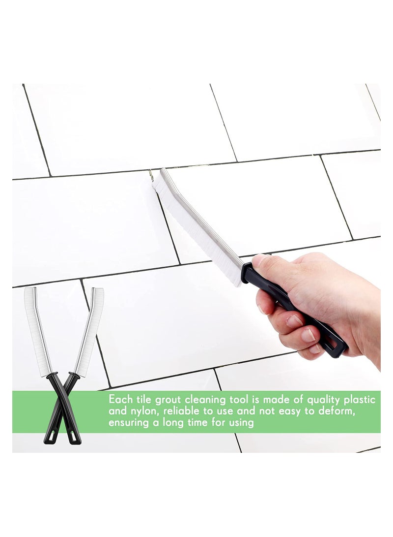 SYOSI 4 Pcs Grout Cleaner Scrub Brush Deep Tile Joints Grout Brush for Cleaning Showers Bathtubs Kitchens Bathroom Floor Nylon Bristle Multi Surface Around Scrubber Household Cleaning Tool - Image 5