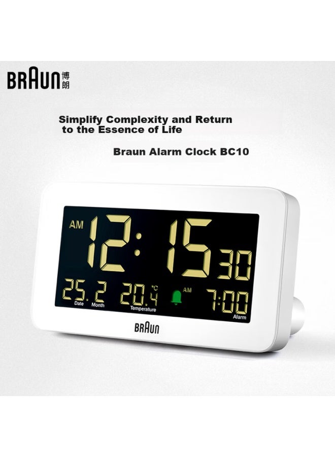 Braun German Brand Imported Alarm Clock, Smart New Model, Student-specific Wake-up Device, Extra-large Screen, Multifunctional Lcd Digital Display, Temperature And Humidity Electronic Clock, Back-to New Year Gift - Image 2