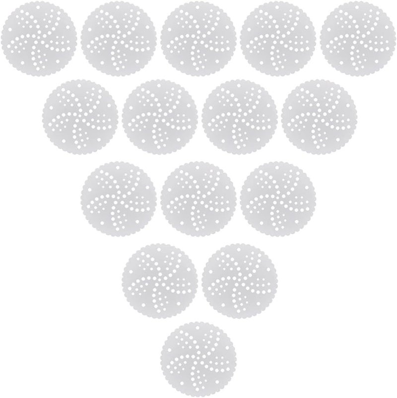 Perforated Steamer Paper 12.7cm round Lace Oil-absorbing Baking Paper Pads Silicone Coated for Air Fryer and Home Kitchen Cooking 500 Sheets - Image 1