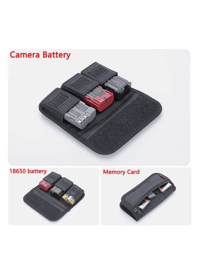 SYOSI Small Camera Battery Bag Pouch Holder Case Camera Battery Waist Bag Suitable for AA Battery and SD Card Holder Memory Card Case  - Image 2