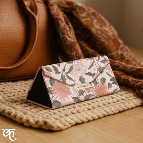 Kalankit Stylish Trifold Sunglass Organizer Case for Women | Vegan Leather Eyewear & Spectacle Box | Magnetic Closure Specs & Goggles Cover | Gift for Women - Image 4