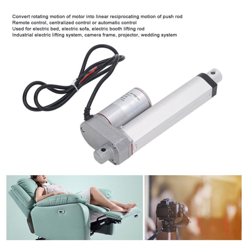Electric Push Rod: White, Smooth Operation, Zero Upkeep - Remote Control Linear Motion for Smart Home, Industrial Lifting, Camera Frame & Projector System - Image 4