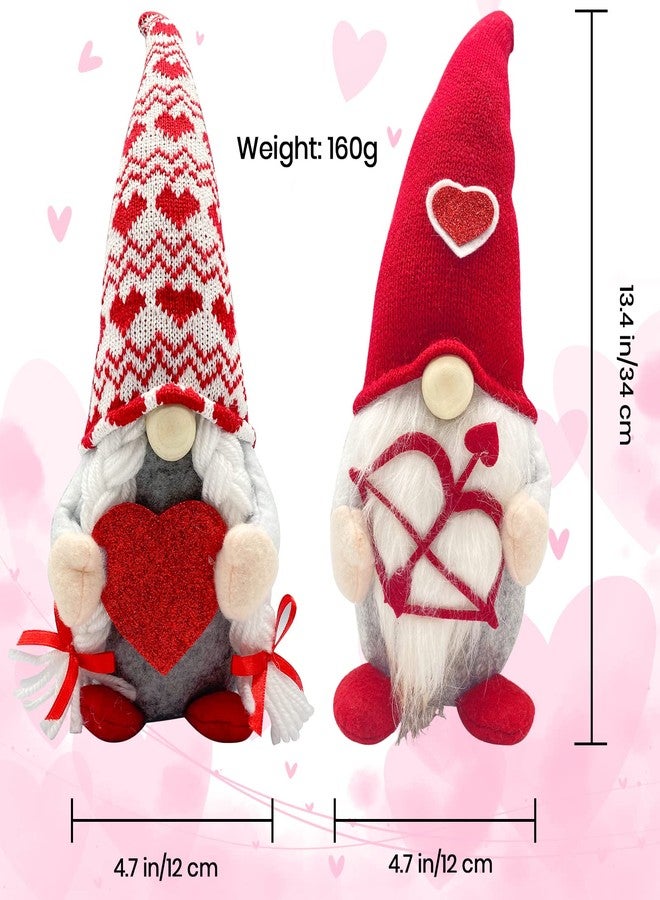 Teeker Valentines Day Decor - Valentines Day Decorations - Valentine Couple Gnomes Decorations for Home, Office - Valentine's Gifts for Her, Wife, Women, Girlfriend - Romantic Anniversary Vday Wedding Gift - Image 2