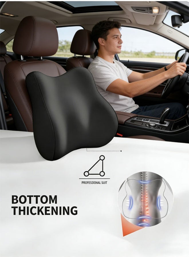 Bukela Lumbar Support Pillow and Car Headrest Neck Pillow Seat Cushion Set, Car Neck Pillow Kit, Lumbar Support Pillow for Car, Car Back Support, Memory Foam Low Back Cushion for Back Pain Relief, Automotive Interior - Image 5