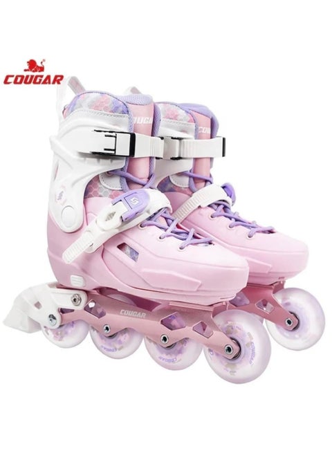 Adjustable roller skate shoes Cougar 319 pink