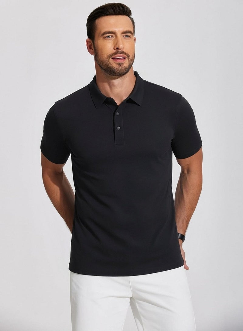 QUASER Polo-Shirt for Men,Regular Fit Quick-Dry Men's T-Shirts Moisture Wicking Comfortable Golf Tops,Tees - Image 1