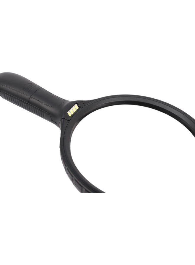JAJALIN Ultra-Clear High-Magnification Handheld Magnifying Glass For Elderly And Children, Reading Main Lens 3X, Auxiliary Lens 6X, Large Magnifying Surface With Led Light - Image 2