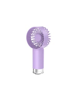 Portable Rechargeable Fan with Mist, Mini USB Personal Fans for Handheld, Travel, Office, Lavender