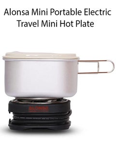 Alonsa Mini Portable Electric Travel Cooker for Rice Soups Stews Noodles - Dual Voltage for International Travelling