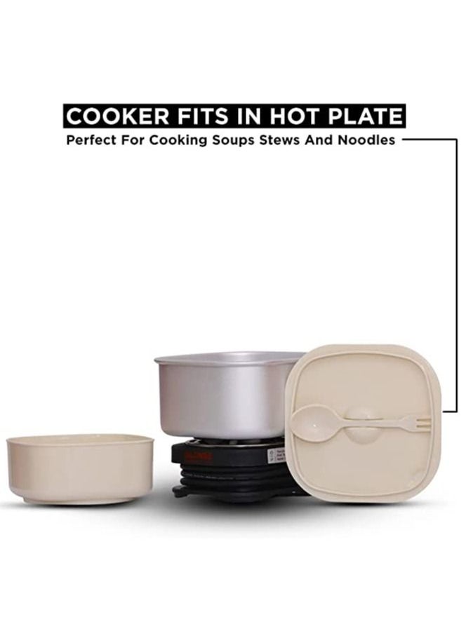 ALONSA - Alonsa Mini Portable Electric Travel Cooker for Rice Soups Stews Noodles - Dual Voltage for International Travelling - Image 1