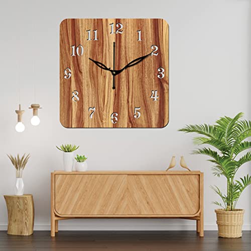 Freny Exim 10" Inch Wooden Wall Clock (Beige, Small Size, 25cm x 25cm)-022 - Image 5