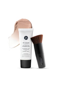 Jerome Alexander Jerome Alexander My Color Self-Adjusting Foundation, Hydrating & Lightweight Face Makeup, Skincare-Infused, with Kabuki Brush, Medium, 1 oz 