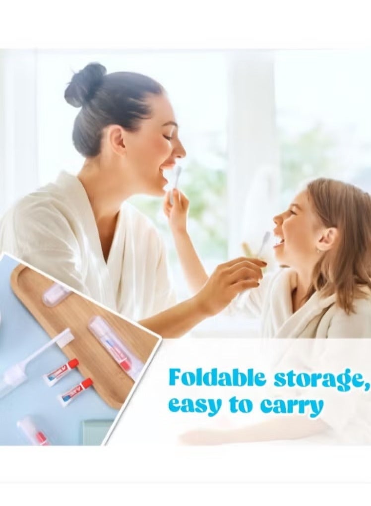 Mini Travel Toothbrush and Toothpaste Set of 10, Portable Foldable Toothbrush, Soft Camping Toothbrush Mini Toothbrush with Toothpaste for Travel Business Trip Camping Outdoor Activities - Image 3