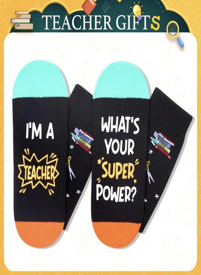 Zmart 2025 Teacher Appreciation Gifts Ideas - Last Day of School Thank You Birthday Gifts from Students Funny Socks for Male Female Teachers - Image 4