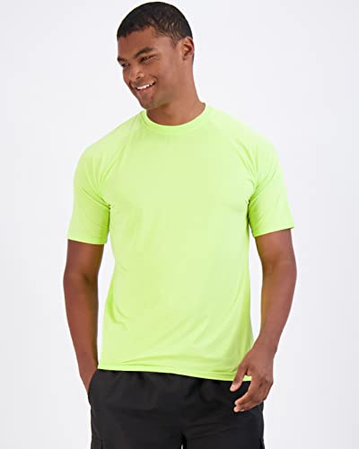 REALESSENTIALS Real Essentials 4 Pack Mens Short Sleeve Rash Guard Shirt Quick Dry UPF 50 Sun Protection Swim Available in Big Tall - Image 3