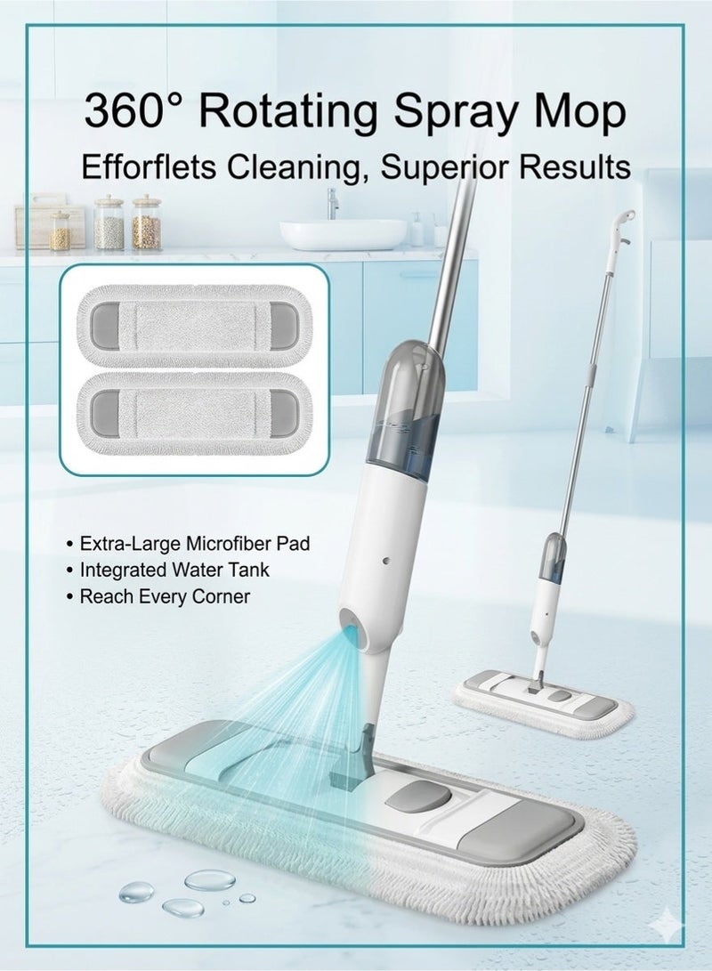 ZEESQUARE Reusable Microfiber Spray Mop for Wet & Dry Cleaning – Streak-Free Floor Mop for All Floor Types - Image 2