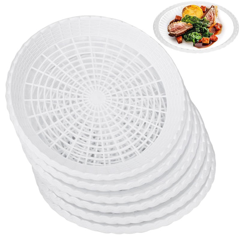 AccEncyc 6 Pack Paper Plate Holder 9 Plastic Paper Plate Holders Reusable Plate Holders for Party BBQ Outdoor Cooking Picnic