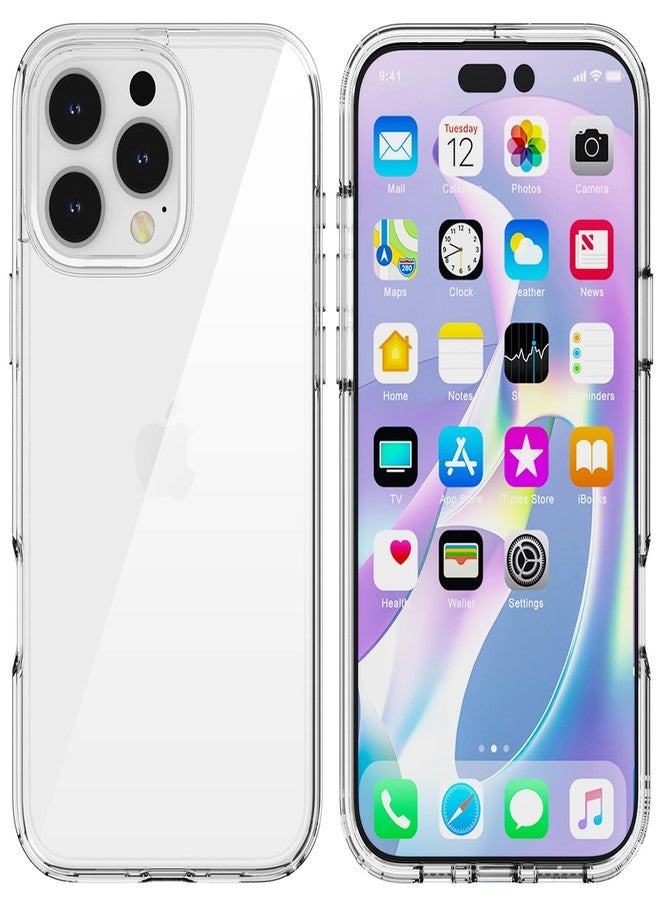 TENOC Phone Case Compatible with iPhone 16 Pro, Clear Case Shockproof Protective Bumper Slim Cover for 6.3 Inch - Image 1