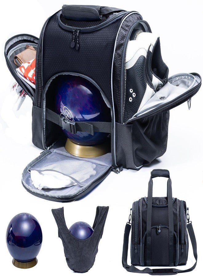 VIGEGARI Bowling Ball Bag with Cup and Polisher - Single Ball Tote - Bowling Gifts & Accessories - Image 1