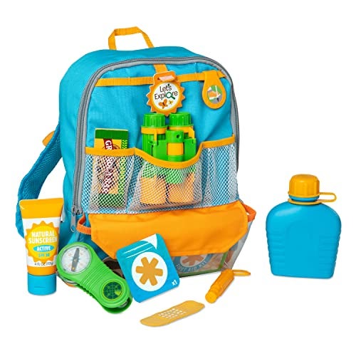 Melissa & Doug Let’s Explore Hiking Play Set – 23 Pieces Toddler Nature Toys, Hiking Toys for Kids Ages 3+ - Image 1