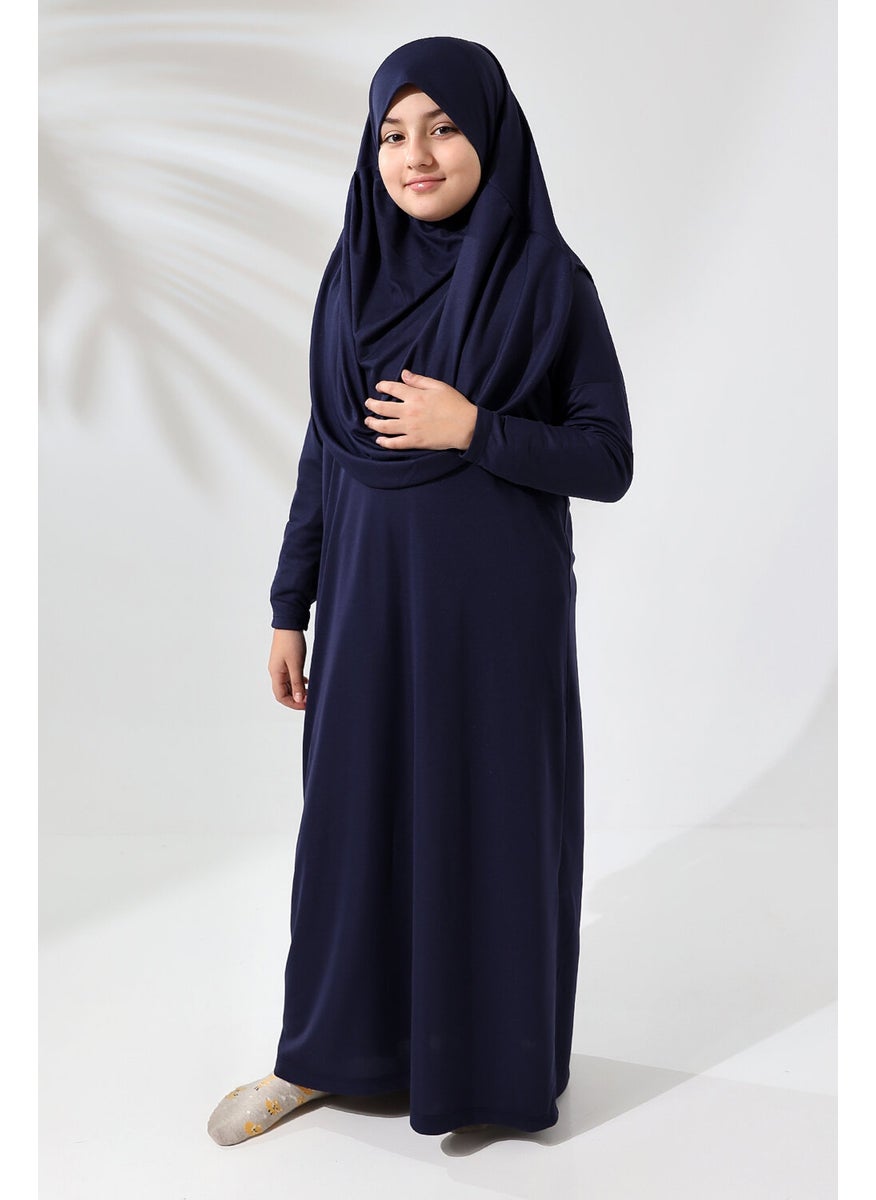 One Piece Practical Children's Prayer Dress with Headscarf Navy Blue - pzsku/ZA2B35D1ACE86C3E30315Z/45/_/1731032256/0805b2b9-cc8c-4062-9b54-32e7febf243a