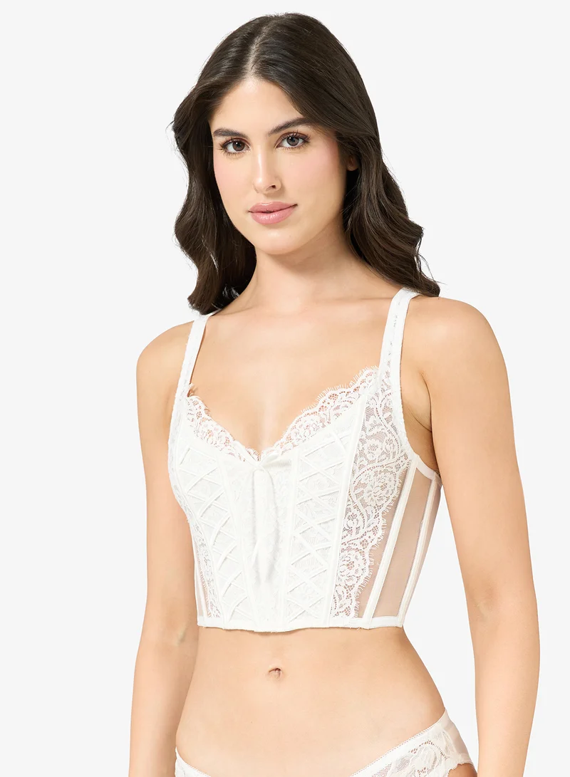 Ginger Lace Tie Up Detail Corset