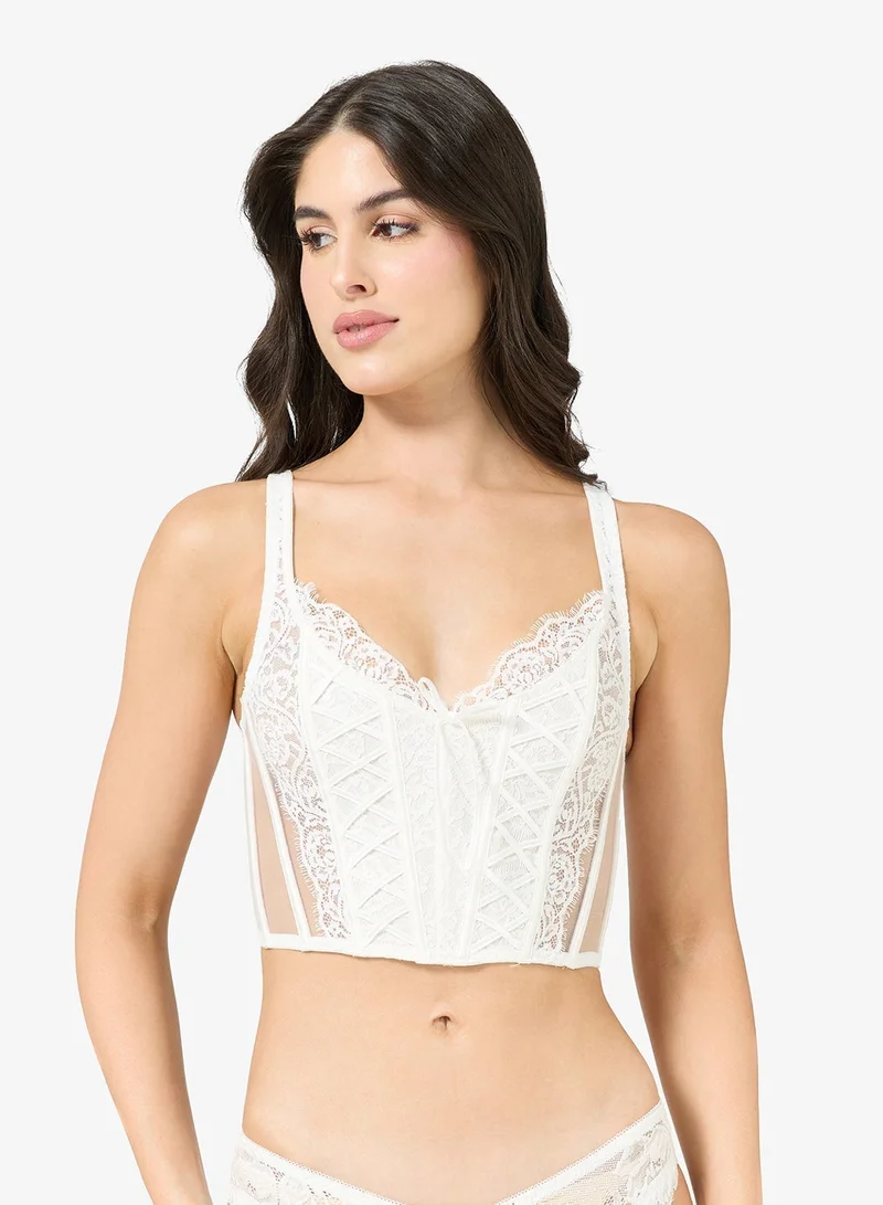 Ginger Lace Tie Up Detail Corset