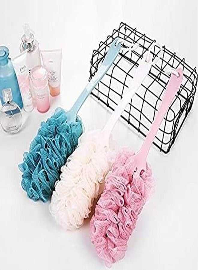 SYPM Loofah Back Scrubber for Shower, Long Handle Bath Sponge Shower Brush, Soft Nylon Mesh Back Cleaner Washer, Body Bath Brush for Women and Men (Color may vary) 2 Pc (Pink) - Image 5