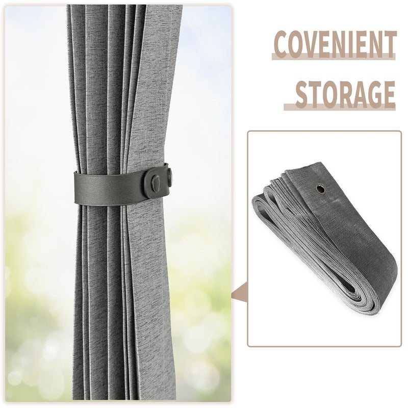 Vatge Door Way Privacy Curtain - Closet Curtain for Open Closet  Laundry Room Curtains for Doorway and Hanging Privacy Curtain Wall for Room Separation  1 Panel with Tieback  W52 x L78  Grey - Image 3