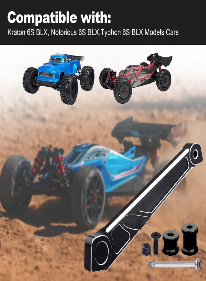 AllinRC Aluminum Rear Chassis Brace for 1/8 Arrma Notorious 6S Typhon 6S BLX (Black) - Image 2