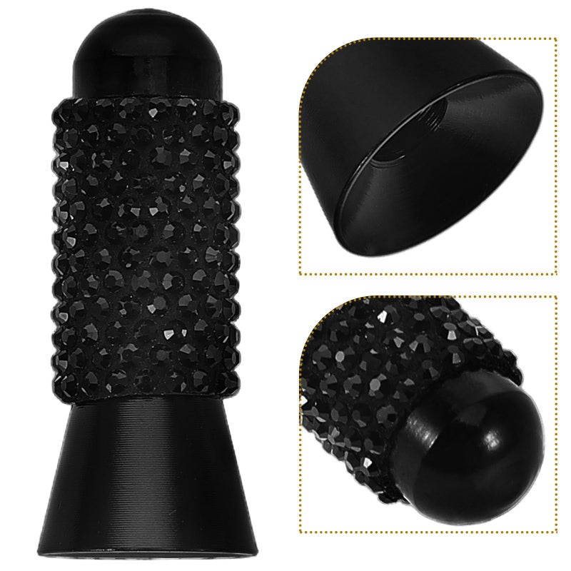 Black Crystal Car Antenna 3 5cm Universal Truck Vehicle Radio Reception Replacement - Image 4