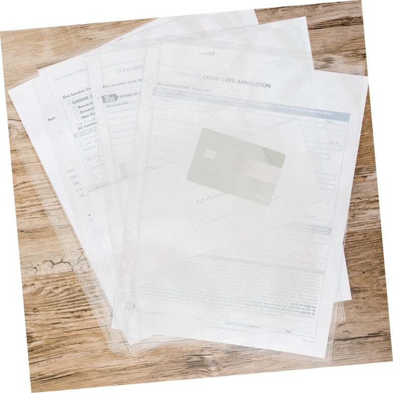 10 Pcs A5 Polypropylene Document Pouches With Zipper Closure And 6 Holes Binder Pockets For File Storage And School Organization - Image 4