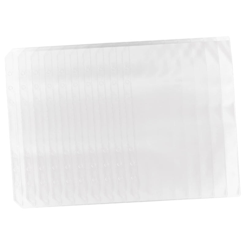 10 Pcs A5 Polypropylene Document Pouches With Zipper Closure And 6 Holes Binder Pockets For File Storage And School Organization - Image 2